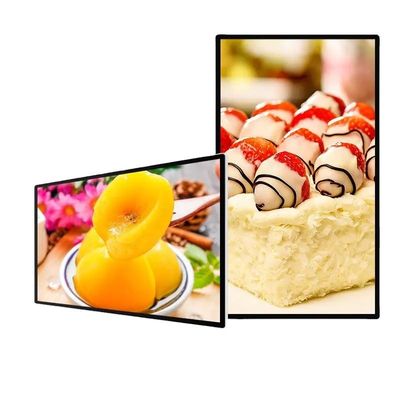 43 "Τείχος 4G Wifi LCD διαφημιστική οθόνη Υπερ λεπτές στενές πλευρές