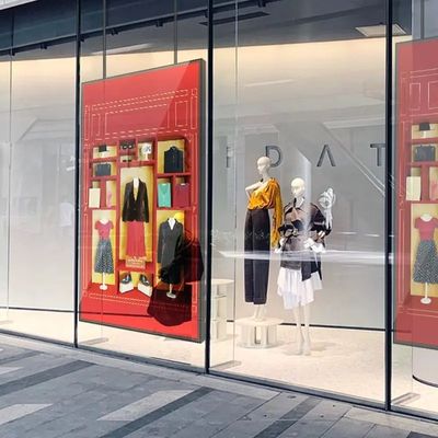 55 ιντσών 16:9 υψηλής φωτεινότητας βιντεοπαίκτης διαφημιστική οθόνη LCD για παράθυρο καταστήματος