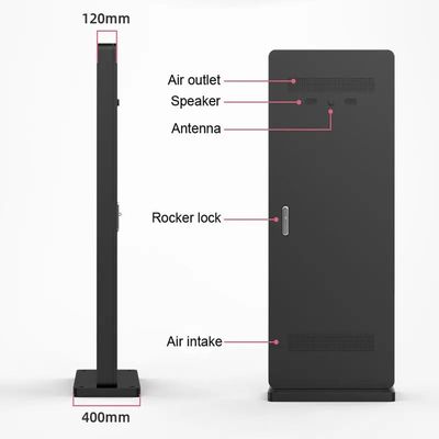 65 ιντσών εξωτερική οθόνη LCD υψηλής φωτεινότητας με προστασία IP65 και ευρύ φάσμα θερμοκρασίας λειτουργίας
