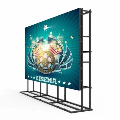 Εμπορικό LCD TV τοίχος 46 ιντσών 1,8 mm πάτωμα στέκεται διαφήμιση τοίχος splicing