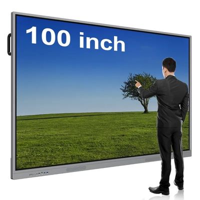 100 ιντσών Full HD Μεγάλη ψηφιακή διαδραστική λευκή σανίδα έξυπνη επίπεδη οθόνη αφής