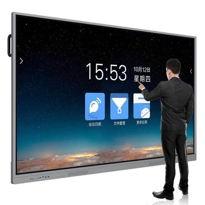 100 ιντσών Full HD Μεγάλη ψηφιακή διαδραστική λευκή σανίδα έξυπνη επίπεδη οθόνη αφής