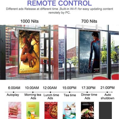 Οθόνη Διαφήμισης LCD 55 ιντσών με Διπλή Οθόνη Υψηλής Φωτεινότητας, 1500 Nits