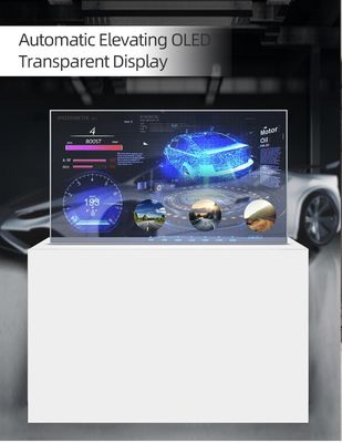 55 ιντσών Διαφανής οθόνη αφής OLED Ψηφιακή οθόνη σήμανσης με ανάλυση 1920*1080 και χωρητική αφής