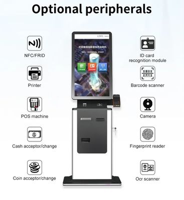 Εικονική οθόνη ξενοδοχείο Self Check In Kiosk 32 ιντσών Παρκαρισμός αυτοκινήτου Πληρωμή Kiosk αυτοεξυπηρέτηση