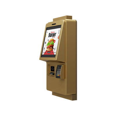 24 Inch Capacitive Touch Screen Self Ordering Kiosk with 1920X1080 Resolution and Wall Mounted Design for Indoor Food Ordering