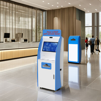 Self Checkout Kiosk with Capacitive Touch 10 Point Screen Cash Acceptor and Card Dispenser TFT LCD Display