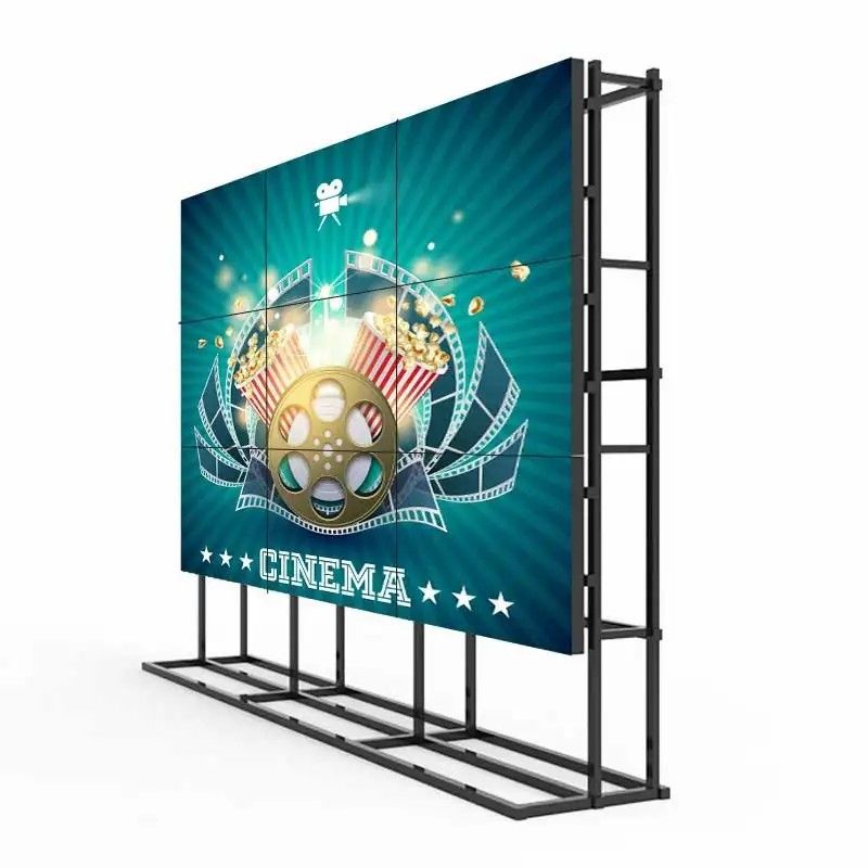 Εμπορικό LCD TV τοίχος 46 ιντσών 1,8 mm πάτωμα στέκεται διαφήμιση τοίχος splicing