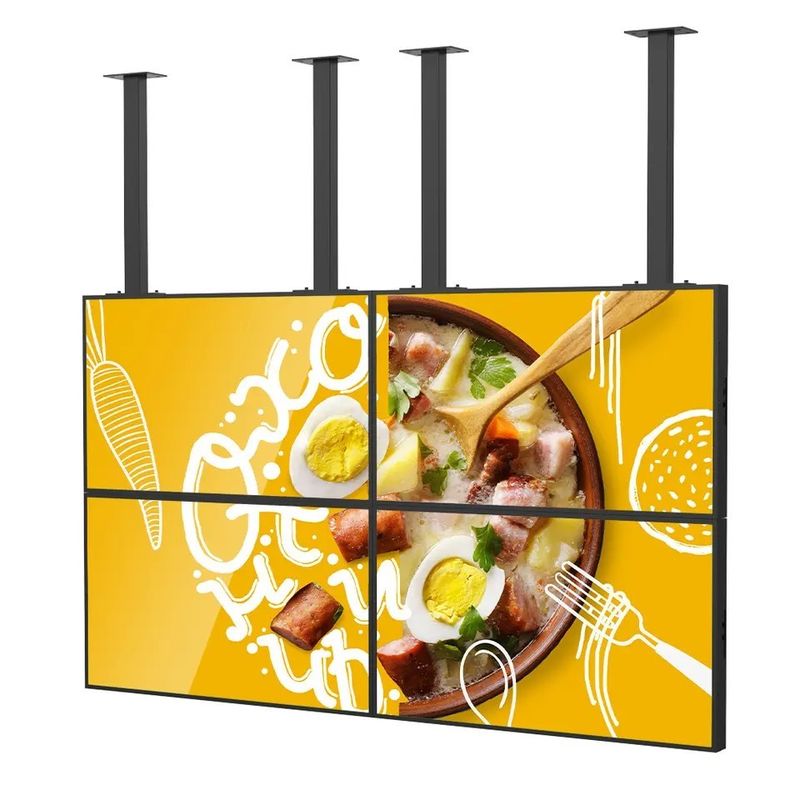 Οθόνη LCD 55 ιντσών για βίντεο τοίχο με φωτεινότητα 500cd/m2 και ανάλυση 1920*1080 για βιτρίνα καταστήματος